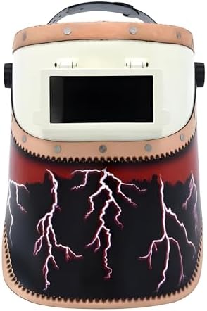 WoahBros Flip-Up Welding Helmet | Sugar Scoop Welding Hood | Fits 2x4 Cheater Lens (Not Included) | Lightning