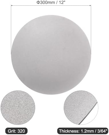 uxcell Diamond Sanding Grinding Disc, 12in (300mm) Grit 320 No Center Hole