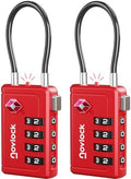 TSA Approved Luggage Locks, Travel Locks with Inspection Indicator