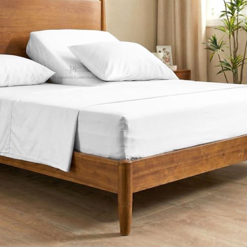JS Sanders Collection Split Head Sheet Set 4PC Cal. King Size, White