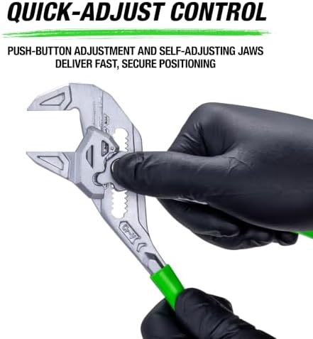OEMTOOLS 7 & 10 Inch Pliers Wrench Set with Adjustable Jaws & Push Button