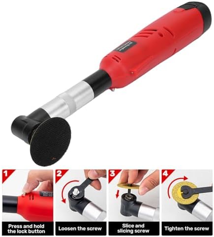 Luocute 360W Cordless Die Grinder Polisher, 5 Speed 12000RPM Electric Die Grinder with 2500mAh Lithium Battery, Transparent Dust Cover for Grinding Sanding Polishing Engraving Deburring (US Plug)