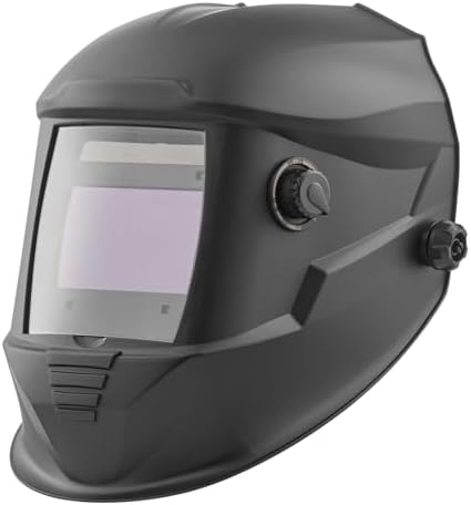 VEVOR Welding Helmet Auto Darkening, 3.94" x 2.34" True Color Welding Hood, Solar-Powered Welder Mask with 4 Arc Sensors, Wide Shade 4/5-9/9-13 for TIG MIG ARC Weld Grinding Cutting - METIS Series