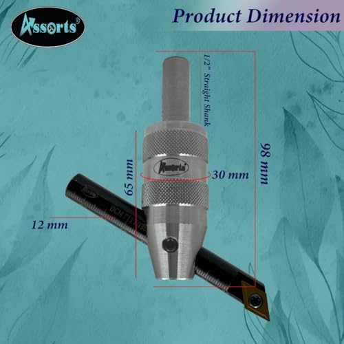 New Developed Fly Cutter with 1/2" (12.7 mm) Straight Shank & Indexable Boring Bar – Includes 10 PCS DCMT 11T304 Inserts,Plastic Case | Perfect for Facing & Boring | Watch Video for Details