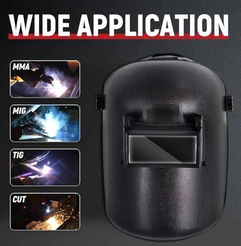 TOPDC Welding Helmet 3.86"x1.61", Flip Front Welding Mask with Adjustable Headgear, Shade 11