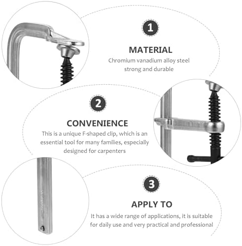 Vaguelly Heavy-Duty F Clamp Woodworking Clip Fast Clip Bar Clamp Carpenter Tool 160X80Mm Quick Workholding Device for Woodworking and Carpentry