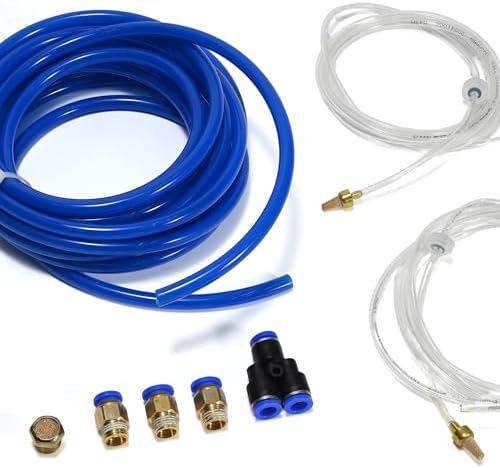 Misting Spray System for Cutting Machine, with Pump and Solenoid Valve Filter, Mist Coolant Lubrication Spray System, for Metal Cutting Engraving Lathe Milling CNC Machine