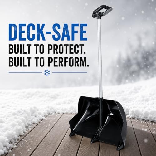 Snow Shovel for Decks & Driveways – Deck Saver™ Crack Jumper 24" Snow Shovel, Won’t Damage Decks
