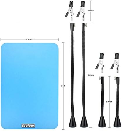 Toolour Magnetic Helping Hands Soldering Third Hand,4 Metal Arms with Adjustable Alligator,Flexible Solder Vise Clamps for Electronics Desoldering Repair Assembly Painting DIY Art Crafts Hobby