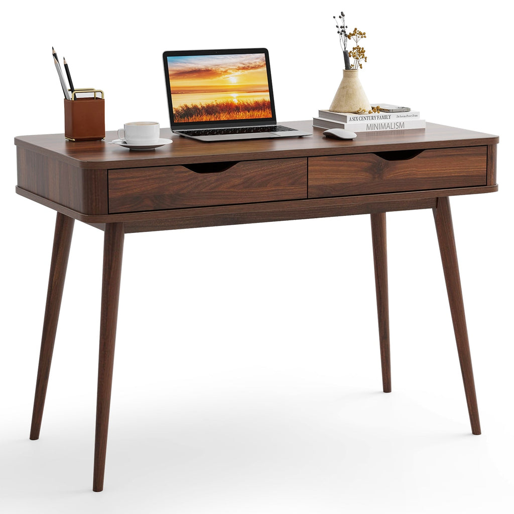 43.5 Inch Computer Desk with 2 Drawers for Small Spaces