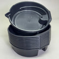 FLOTOOL (12 PACK) 8 Quart Drain Pan Sz 16.5” L x 15” W x 4” H, Black 42108MI