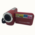 Red Mini Digital Camcorder HD Video Recorder | 16MP 720p 1.5" LCD 8x Zoom Compact DV Camera