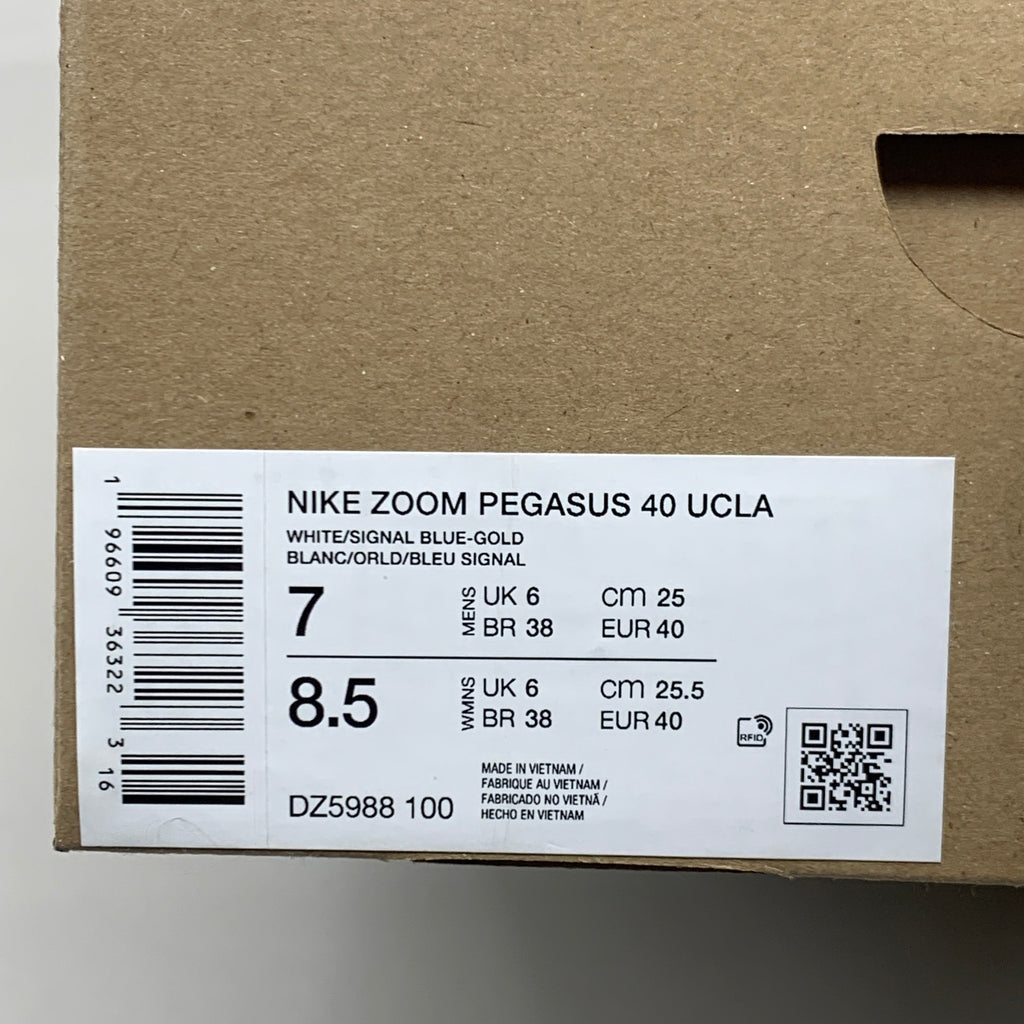 NIKE Zoom Pegasus 40 Shoes UCLA White/Signal Blue-Gold 8.5 Women's 7 Mens DZ5988 100