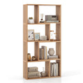 48 Inch 4-Tier Geometric Bookshelf with 8 Cubes for Living Room Bedroom