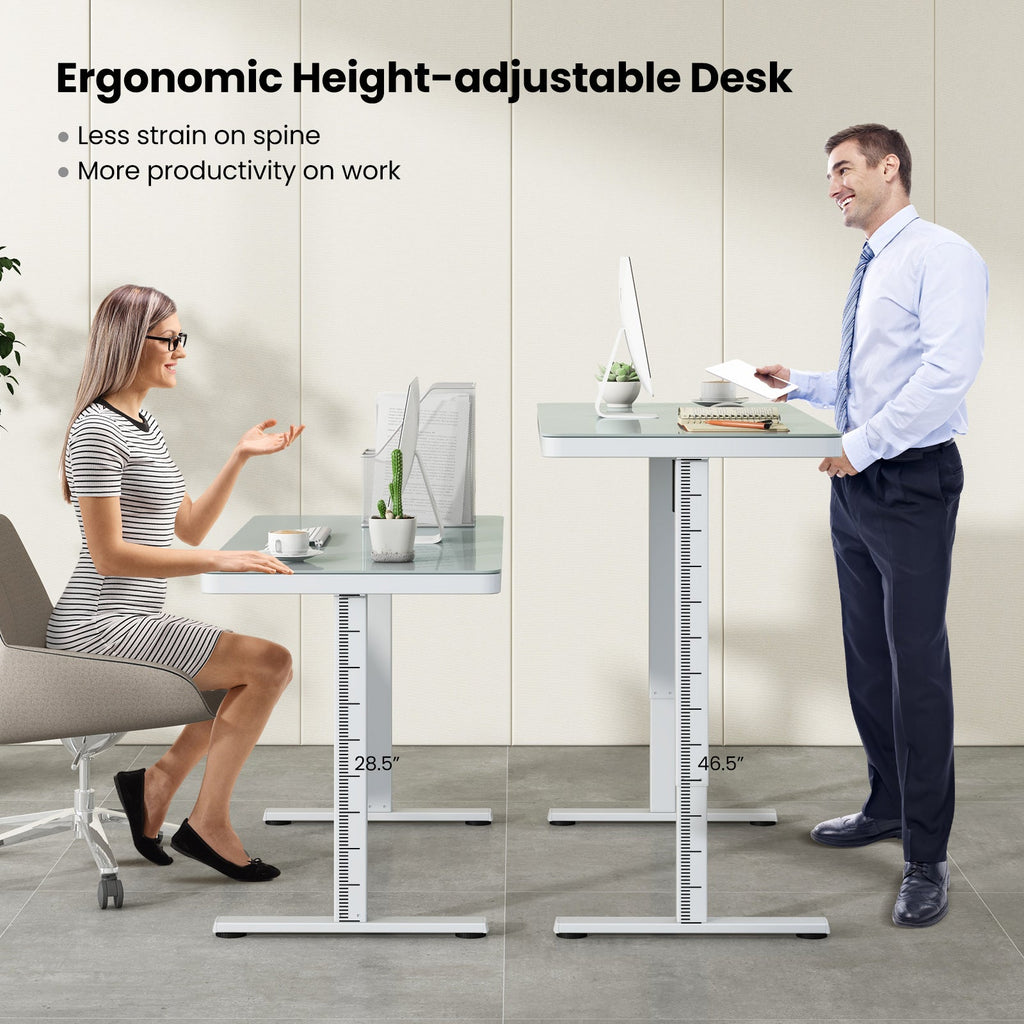 48-Inch Height Adjustable Electric Standing Desk with Drawer