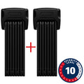 Abus Bordo XPlus 6000K Twinset Folding Lock Key 120cm 3.9' 5mm Black