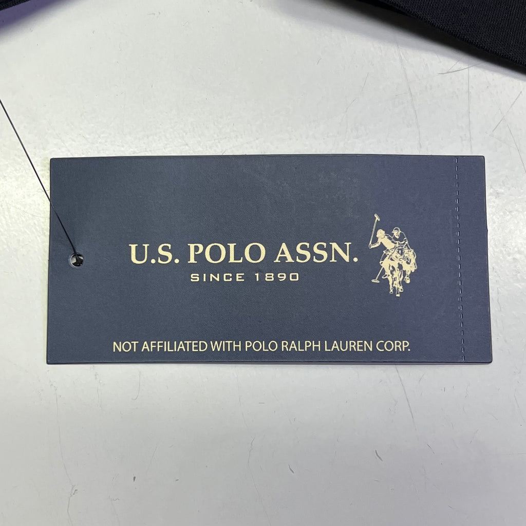 U.S. POLO Interlock Polo Shirt W/ Embroidered Logo Men's Sz XL Black 23000123