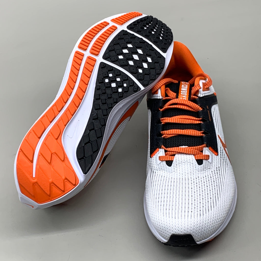 NIKE Zoom Pegasus 40 OK STATE White Shoes, Brilliant Orange & Black 9.5 W 8 M DZ5973-100