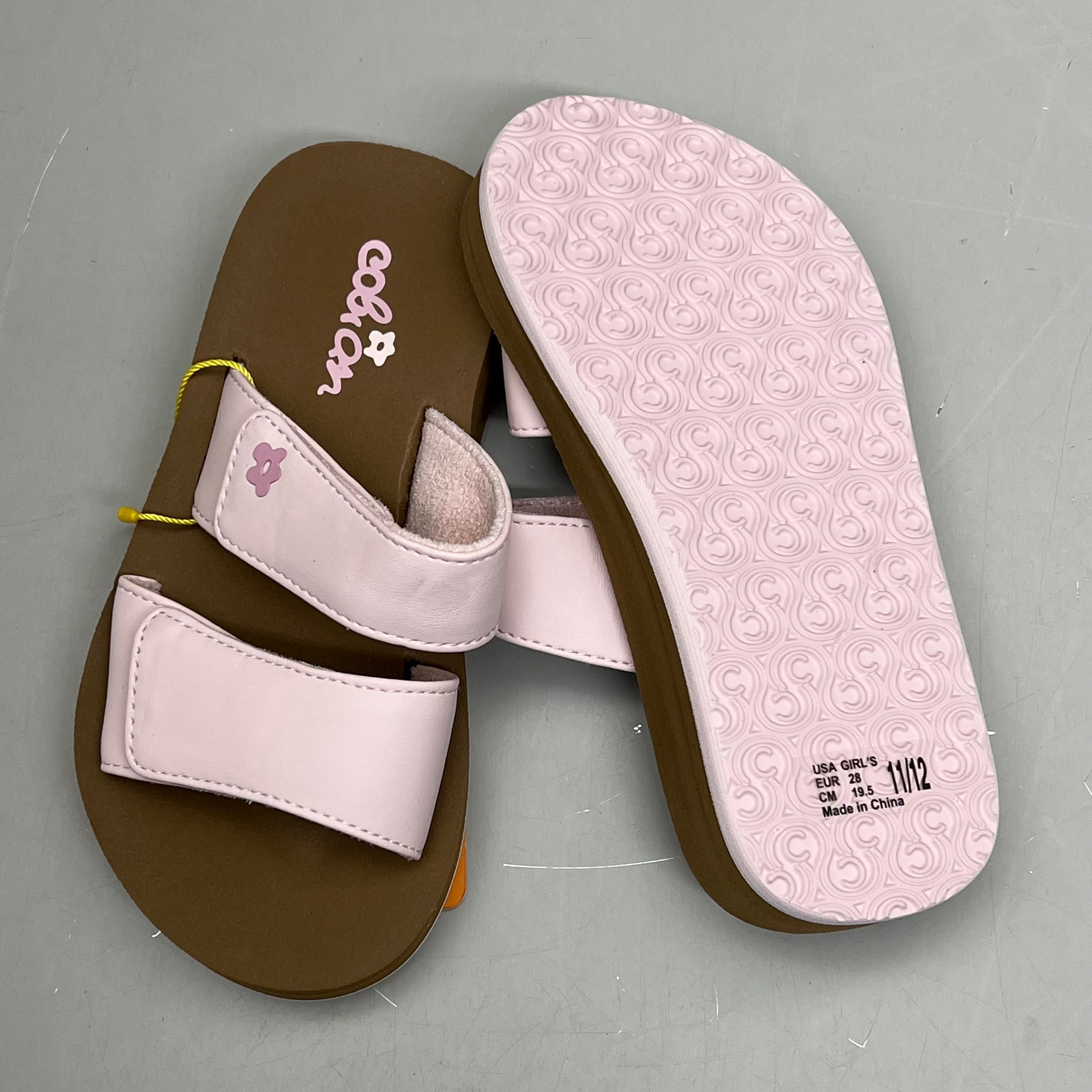 COBIAN Lil' Dana Strap Flower Sandals Kid's Sz 9/10 Pink LDA24-650-9/10