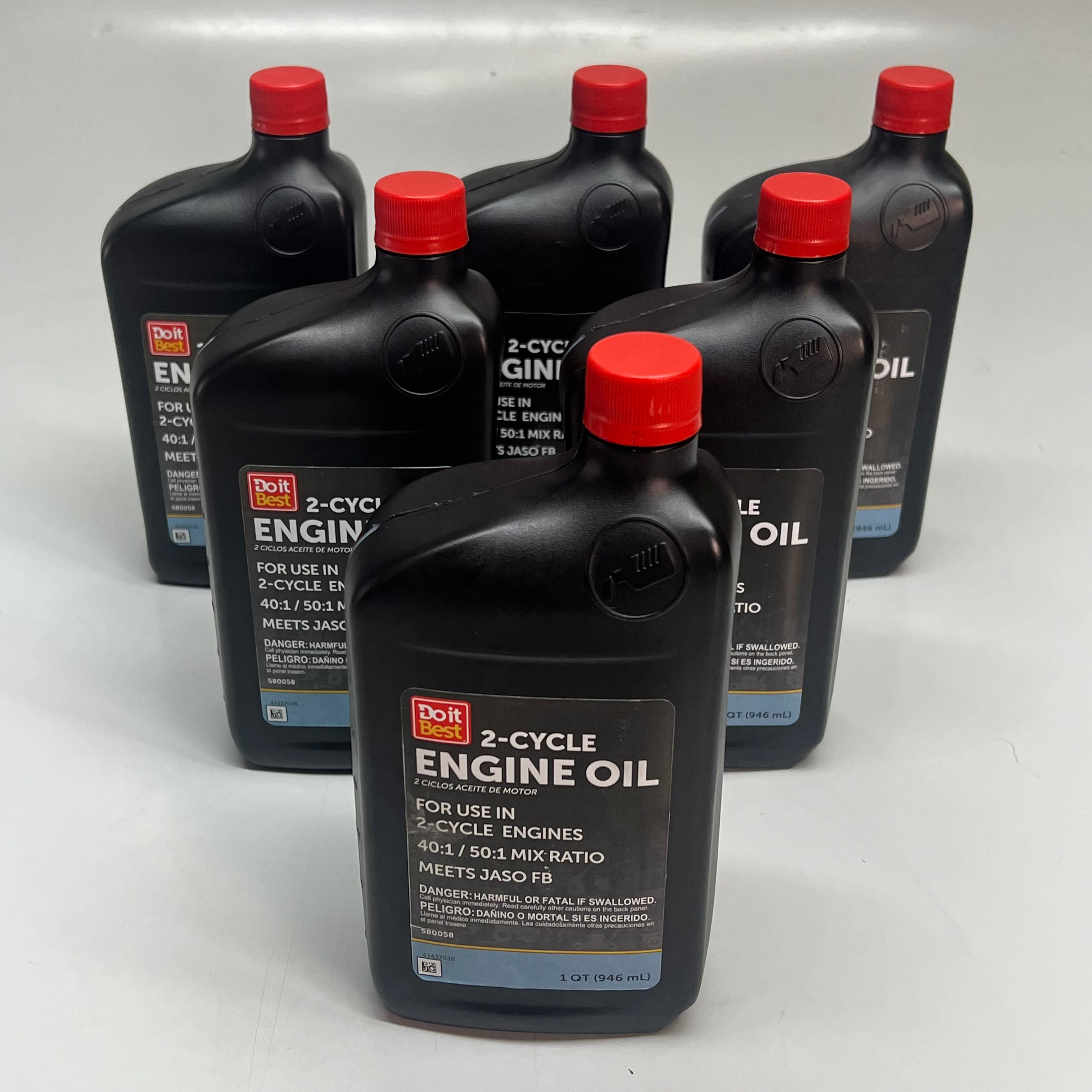 DO IT BEST (6 PACK) 2-Cycle Engine Oil 40:1 / 50:1 Mix Ratio 1 Quart 41437038
