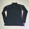 NIKE Nike Pro Warm Sweat Wicking Half Zip Jacket Slim Fit Women's Sz L Black