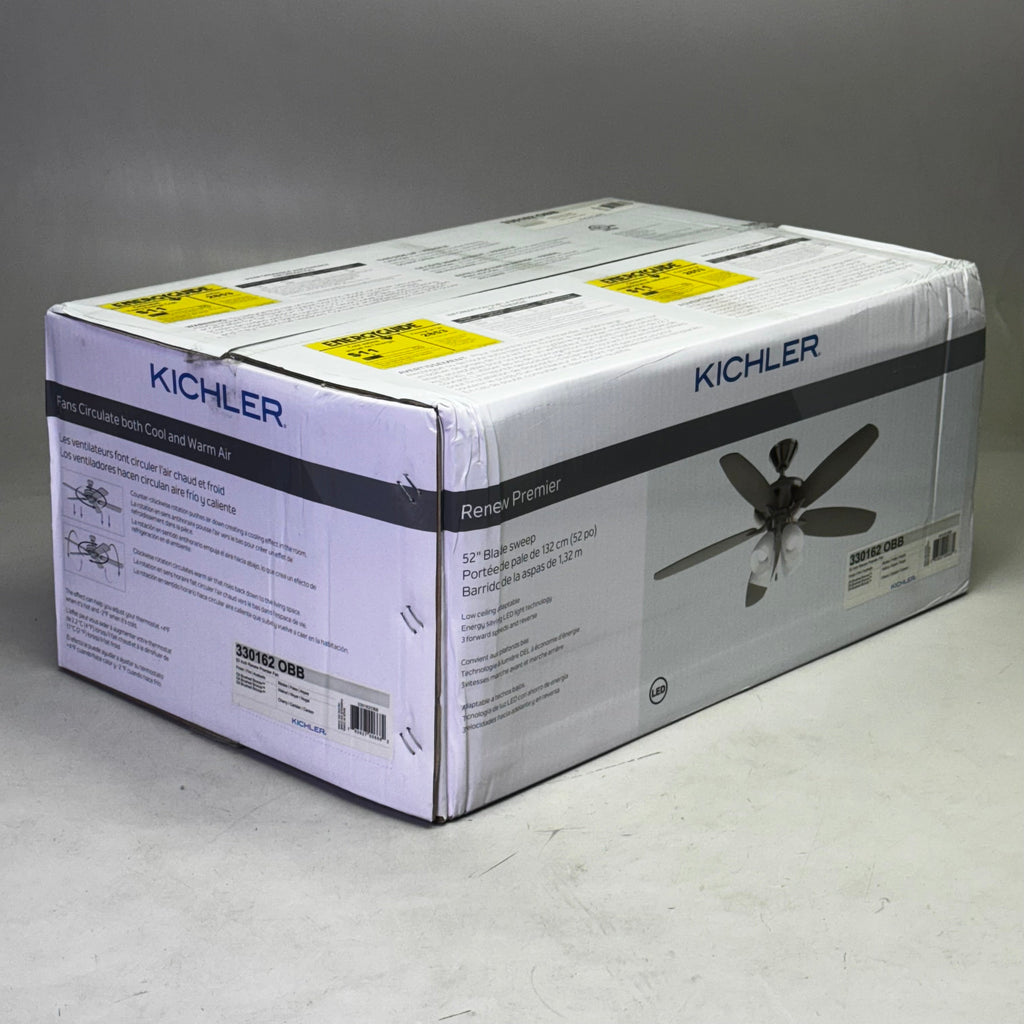 KICHLER Renew Premier Fan Sz 52", Oil Brushed Bronze 330162OBB