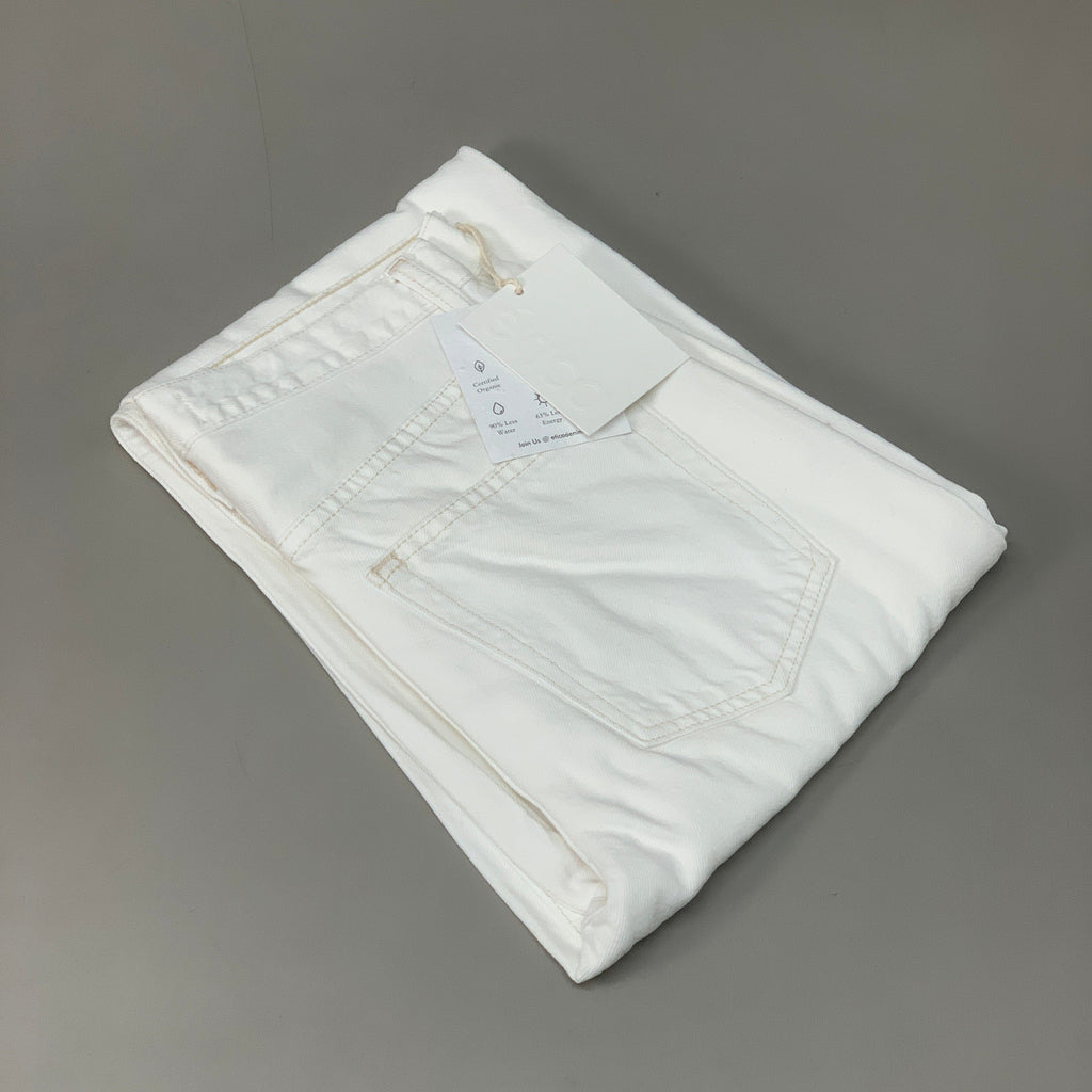 ETICA Tyler High Waist Straight Leg Ankle jeans Vintage White Size 25 EW180114A