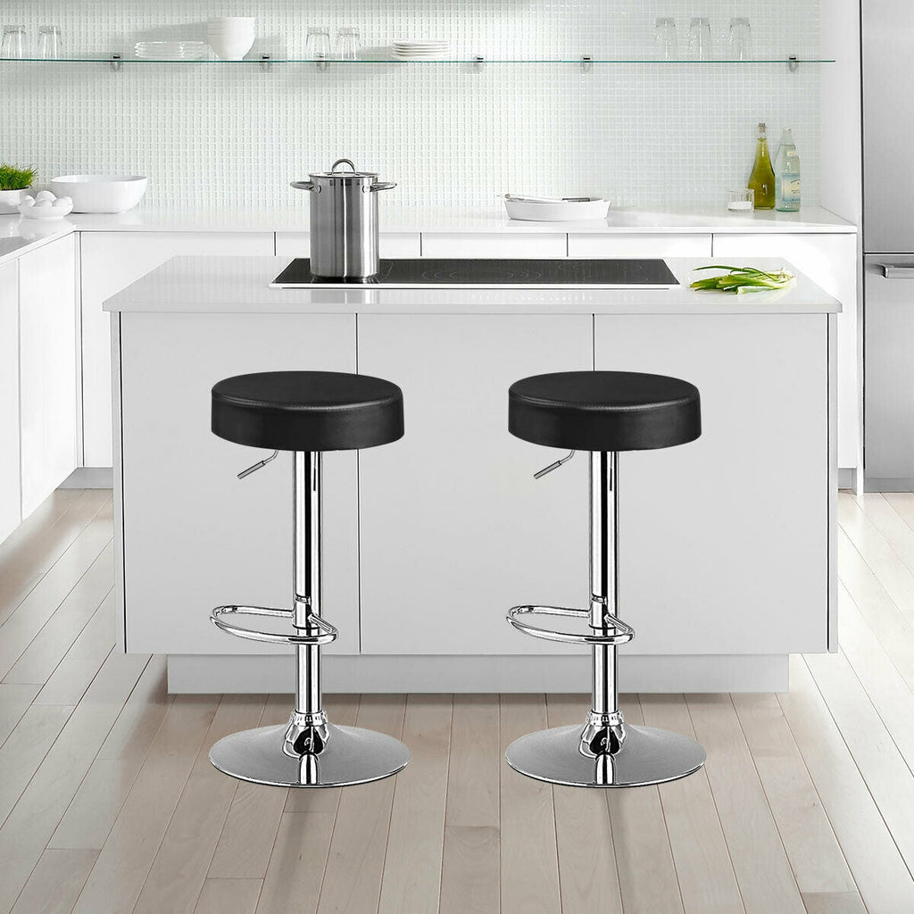 1 PC Round Bar Stool Adjustable Swivel Pub Chair