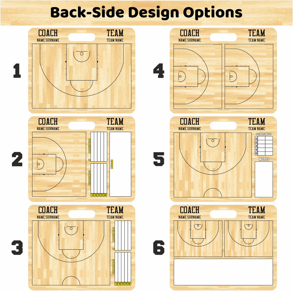 Custom FIBA Basketball Coaching Board 11.4 x 9.4 in (Magnetic)