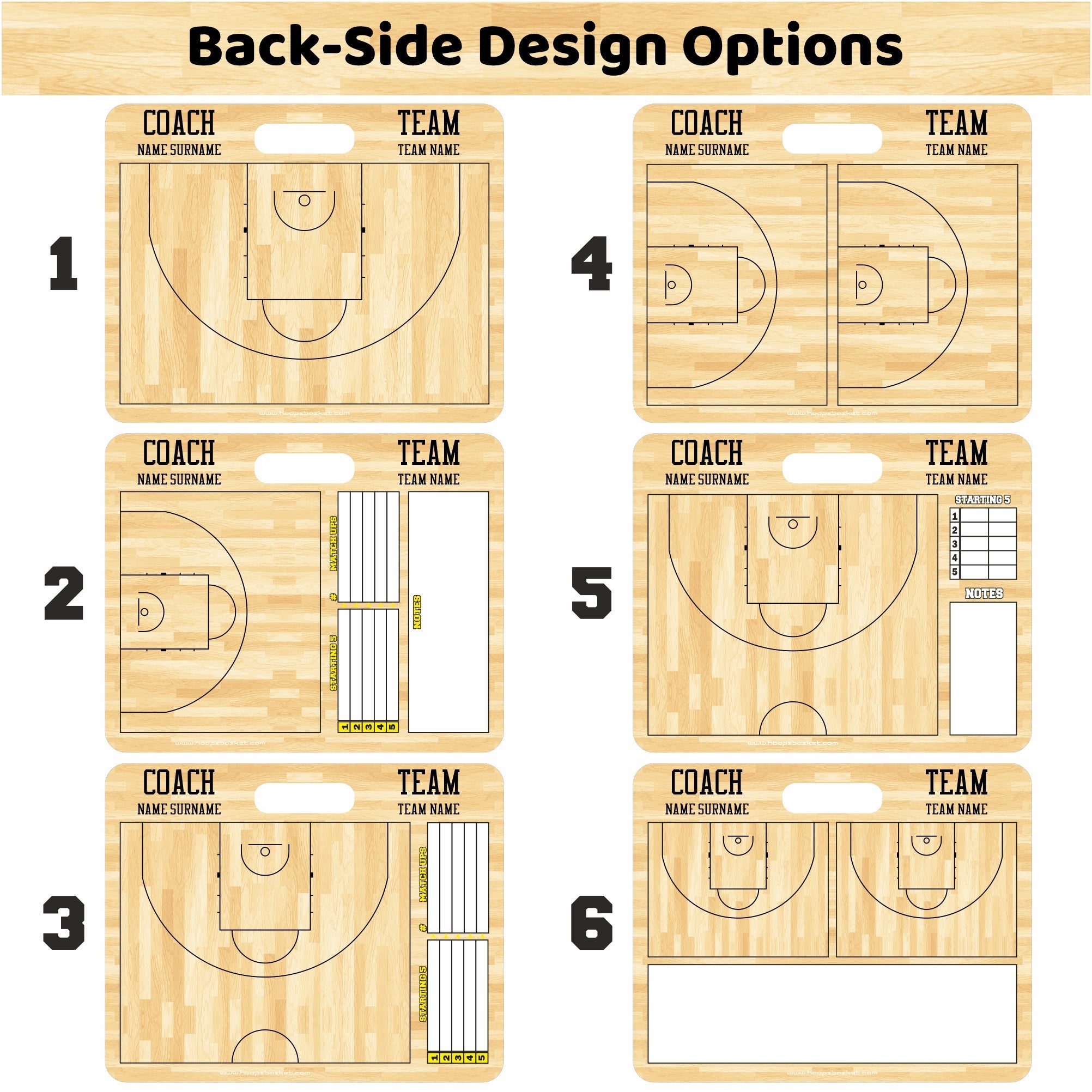Custom FIBA Basketball Coaching Board 11.4 x 9.4 in (Magnetic)