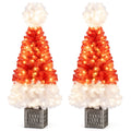 4 Feet Artificial Christmas Tree with 300 Branch Tips and 100 Warm White LED Lights