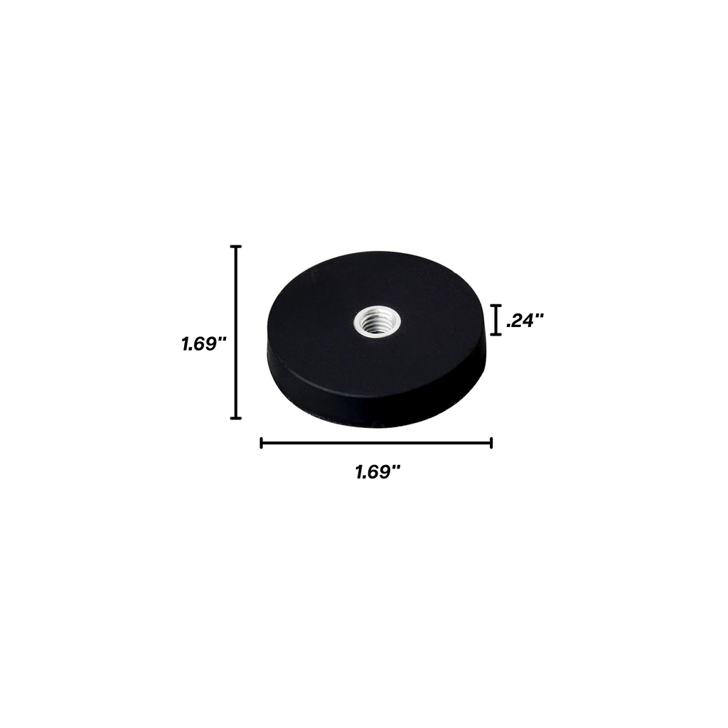 Rubber Coated Neodymium Threaded Magnets Kit with Screws