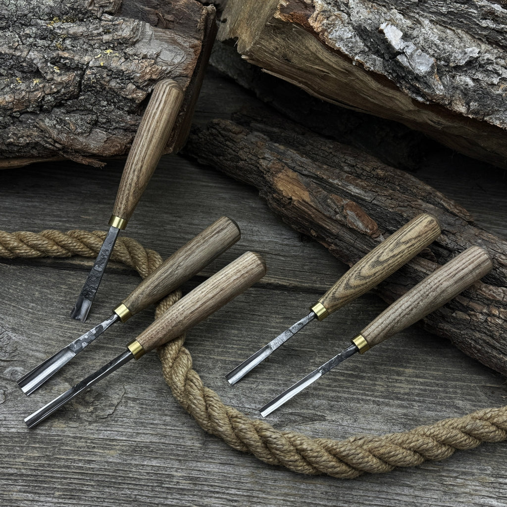 5-Piece Wood Carving Chisel & Gouge Set