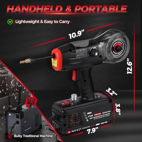 MIG Welder 110V Flux Core Gasless Portable Welding Machine IGBT