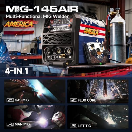 ANDELI 4-in-1 MIG Welder with 2.4GHz Wireless Remote 145A，110V/220V