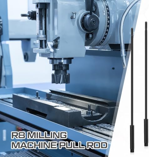 Zonon 1 Pcs Milling Machine Pull Rod Compatible with R8, 7/16 Thread Draw Bar Overall Drawbar Compatible with Bridgeport Milling Machine Part