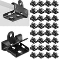 Hicarer 50 Pcs Hammer on Flange Clip Bottom Mount 5/16-1/2 Inch Clamp Bulk with Hole Cable Clip for Flanges Spring Steel