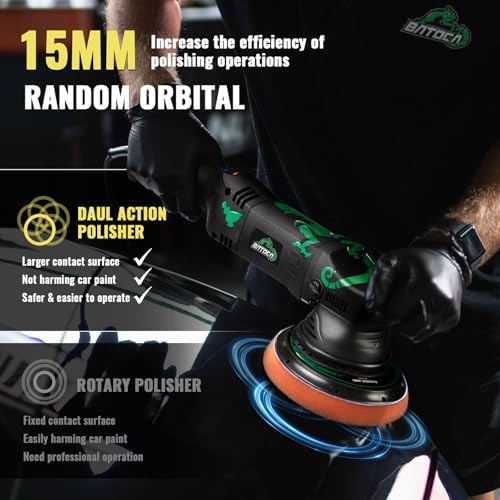 BATOCA Dual Action Polisher Random Orbital Car Buffer 1100W