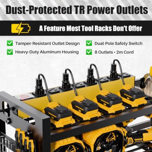 Large 49''Wide Power Tool Organizer Wall Mount, Charging Station