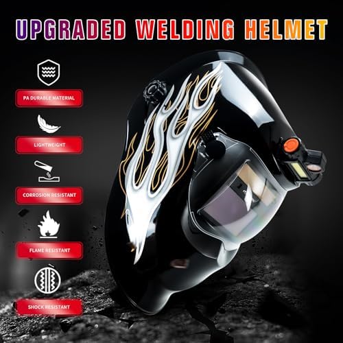 TRQWH Auto Darkening Welding Helmet with Light True Color Welding Hood