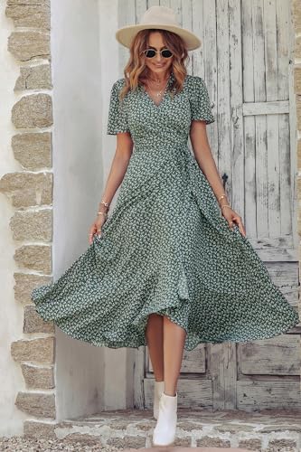 PRETTYGARDEN Women's Boho Floral Summer Maxi Dresses