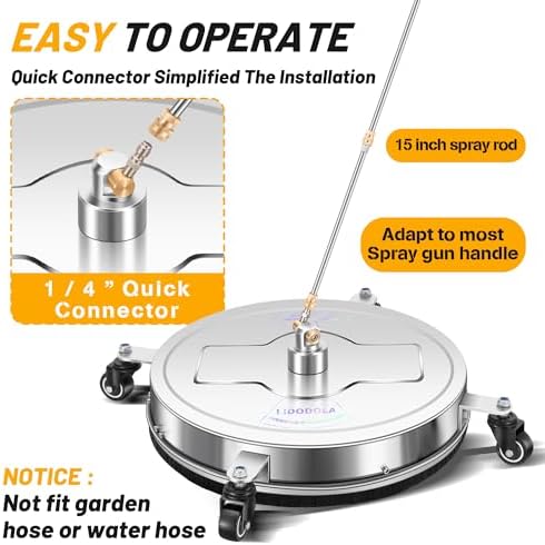 LidoDola 19'' Pressure Washer Surface Cleaner, Power Washer Accessory