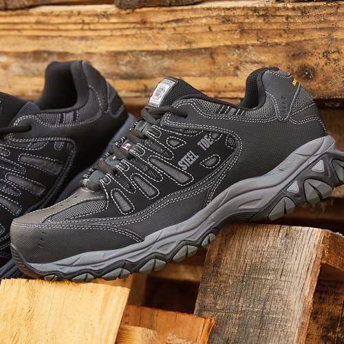 Skechers Men's Cankton Steel Toe Lace Up