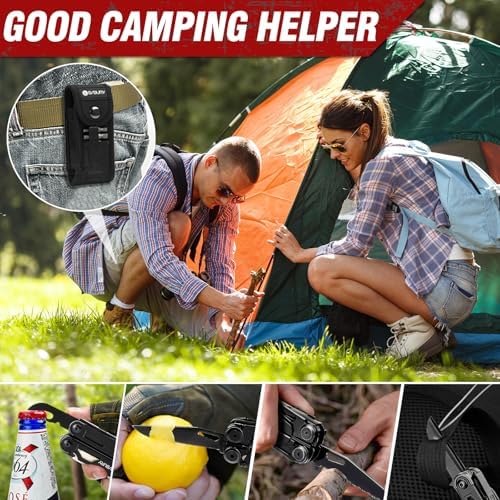 BIBURY 31-in-1 Multitool Pliers Pro,EDC Pocket Knife & Upgraded Scissors