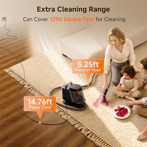 Uwant 18Kpa Carpet Cleaner Machine with Pet Pro Cleaner&Tools Set of 1
