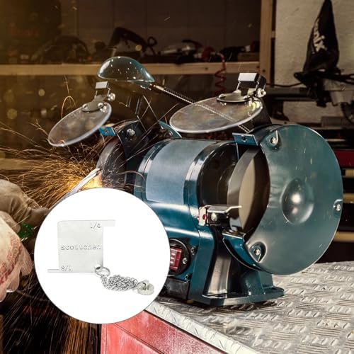 SCOTTCHEN Bench Grinder Safety Gauge, Stainless Steels Bench Grinder Safety Scale with Anti-lost Magnet, with Storage Case-1 Pack