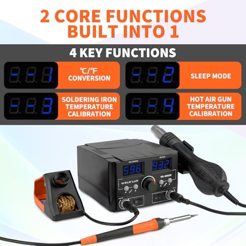 820W Digital Soldering Station Kit 2 In 1 Hot Air Rework Station