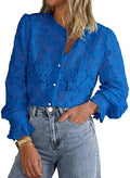 PRETTYGARDEN Women's Fall Trendy Long Sleeve Lace Tops