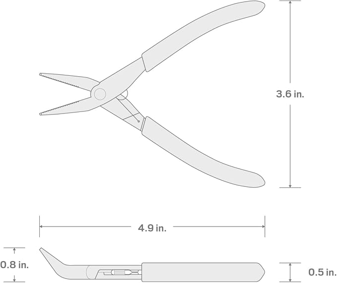 TEKTON Mini 45-Degree Long Nose Pliers | PMN11301