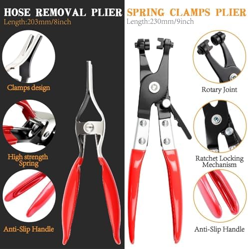 Spring Hose Clamps Kit with Plier & Hose Removal Tool,355Pcs